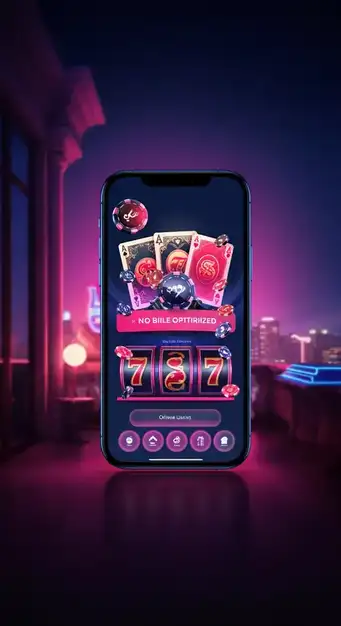 Mobiele app interface van Lalabet Casino op een smartphone met verschillende casinospellen en bonussen afgebeeld.